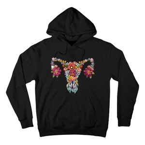 Floral Uterus Rights Feminist Hoodie