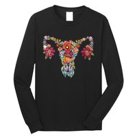 Floral Uterus Rights Feminist Long Sleeve Shirt