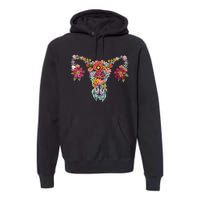 Floral Uterus Rights Feminist Premium Hoodie