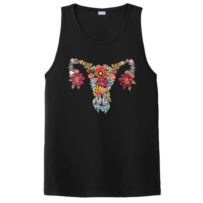 Floral Uterus Rights Feminist PosiCharge Competitor Tank