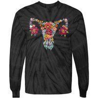 Floral Uterus Rights Feminist Tie-Dye Long Sleeve Shirt