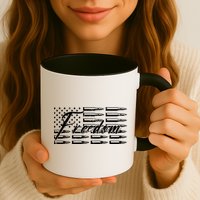 Freedom United States Gun Bullets Mug