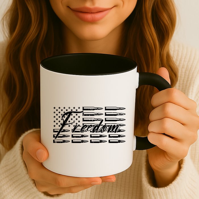 Freedom United States Gun Bullets Mug