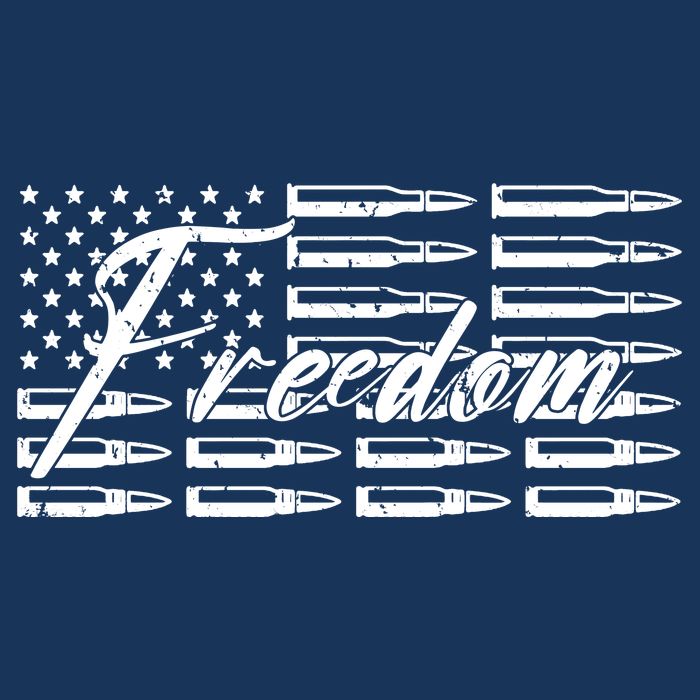 Freedom United States Gun Bullets 7 Panel Mesh Trucker Snapback Hat