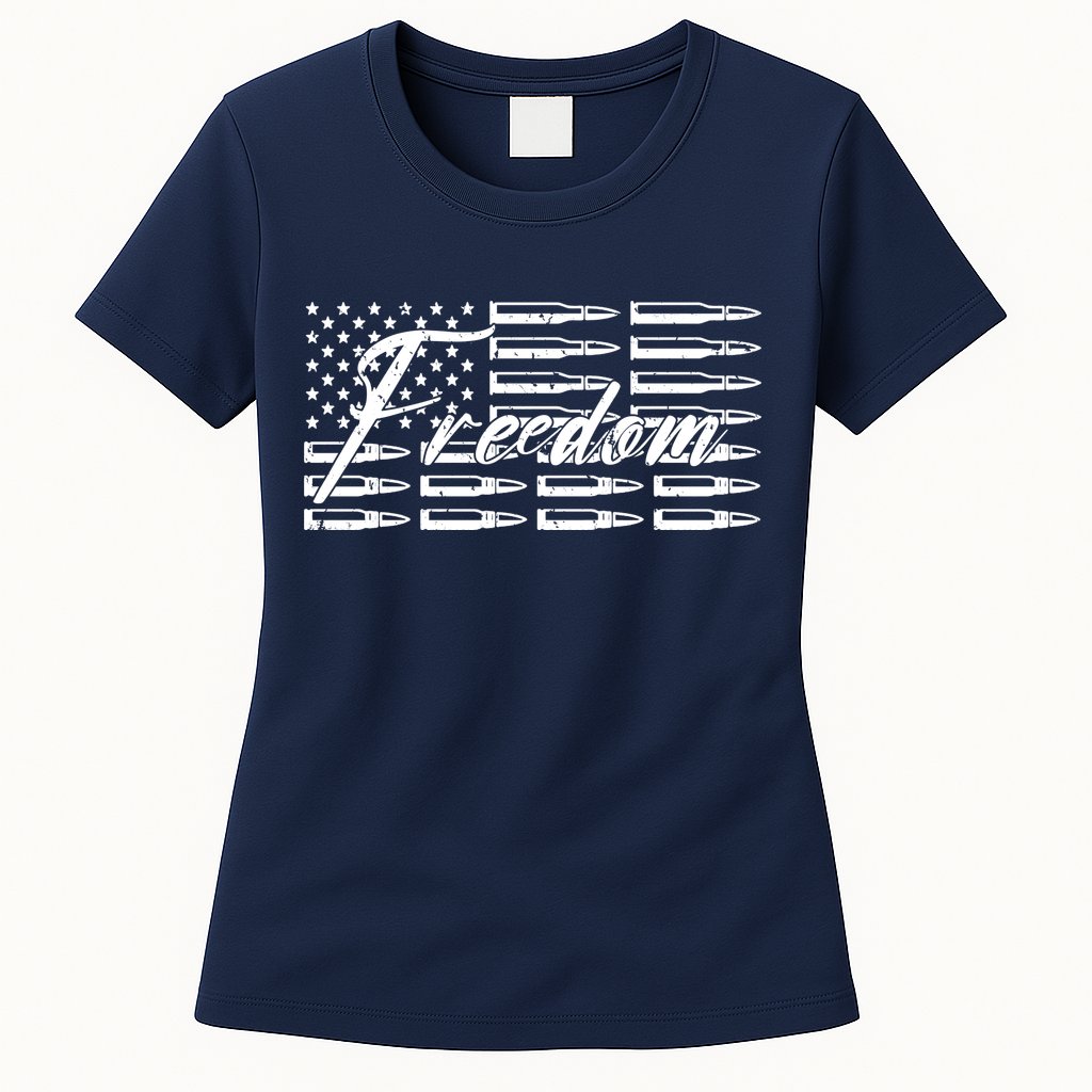 Freedom United States Gun Bullets Womens T-Shirt