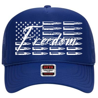 Freedom United States Gun Bullets High Crown Mesh Back Trucker Hat