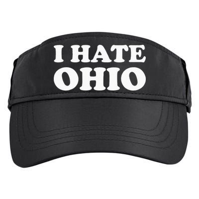 Funny US State Souvenir I Hate Ohio Adult Drive Performance Visor
