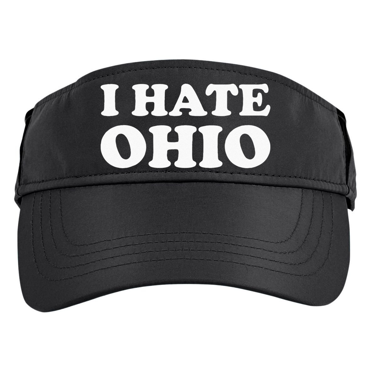 Funny US State Souvenir I Hate Ohio Adult Drive Performance Visor