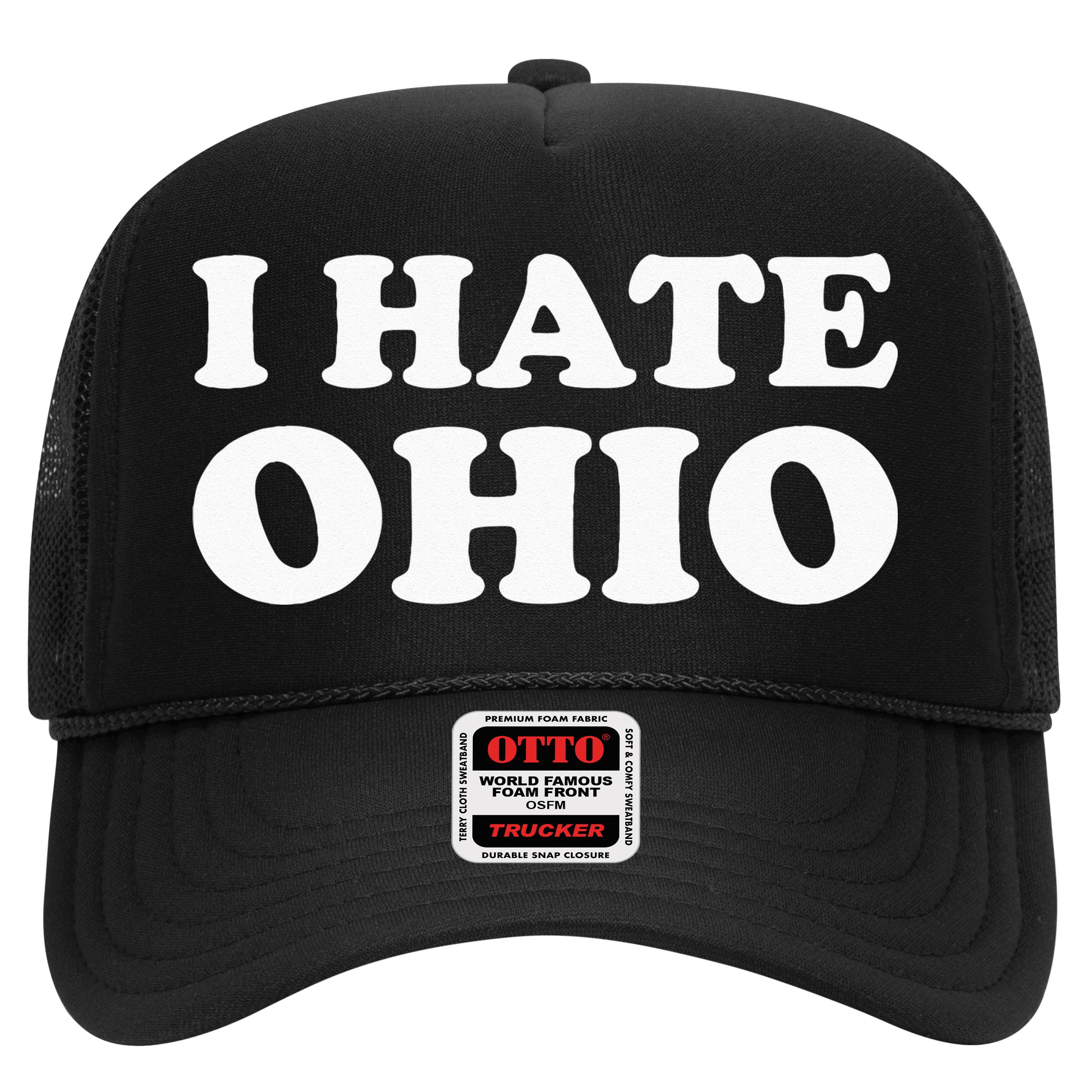 Funny US State Souvenir I Hate Ohio Hat