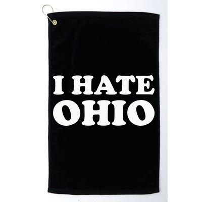 Funny US State Souvenir I Hate Ohio Golf Towel