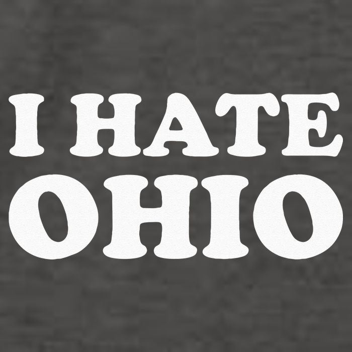 Funny US State Souvenir I Hate Ohio Vector Backpack
