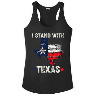 Flag Usa State Of Texas I Stand With Texas Ladies PosiCharge Competitor Racerback Tank