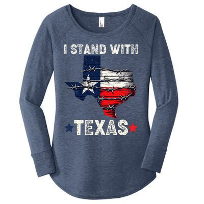 Flag Usa State Of Texas I Stand With Texas Women's Perfect Tri Tunic Long Sleeve Shirt