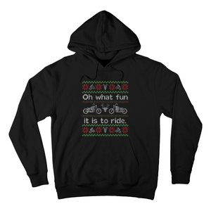 Funny Ugly Sweater Christmas Motorcycle Hog Biker Gift Hoodie