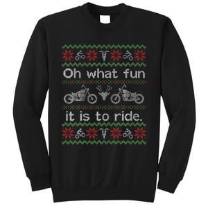 Funny Ugly Sweater Christmas Motorcycle Hog Biker Gift Sweatshirt