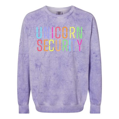 Funny Unicorn Security Halloween Mom Daughter Colorblast Crewneck Sweatshirt