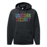 Funny Unicorn Security Halloween Mom Daughter Performance Fleece Hoodie