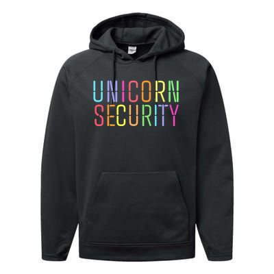 Funny Unicorn Security Halloween Mom Daughter Performance Fleece Hoodie