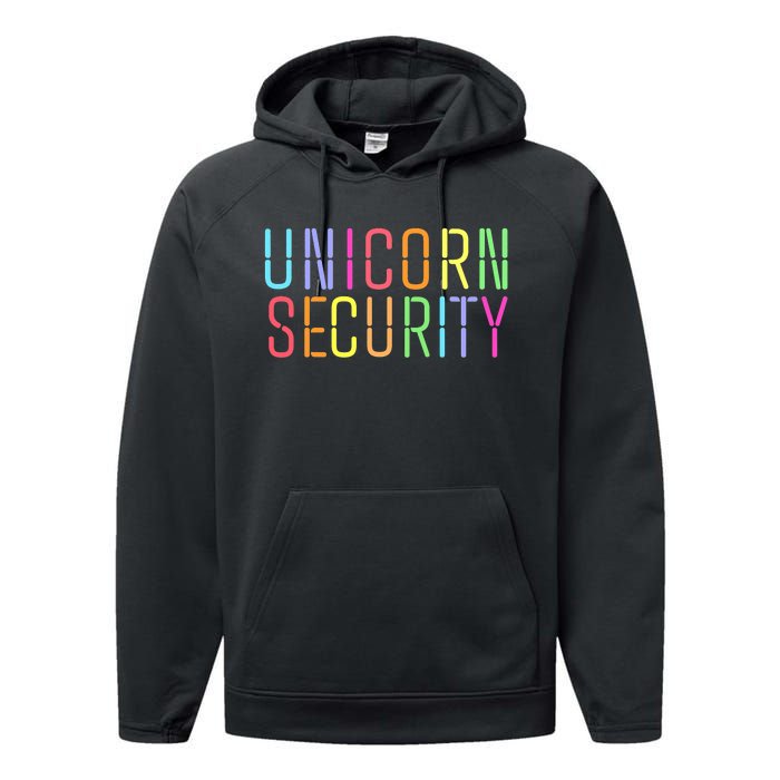 Funny Unicorn Security Halloween Mom Daughter Performance Fleece Hoodie