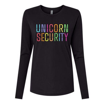 Funny Unicorn Security Halloween Mom Daughter Womens Cotton Relaxed Long Sleeve T-Shirt