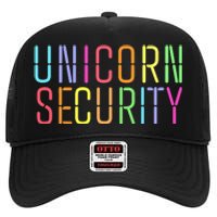 Funny Unicorn Security Halloween Mom Daughter High Crown Mesh Back Trucker Hat