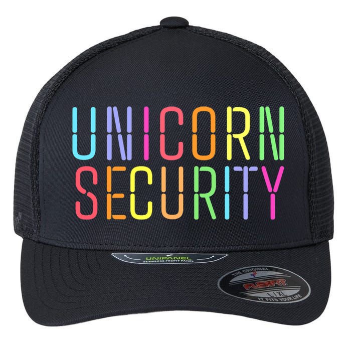 Funny Unicorn Security Halloween Mom Daughter Flexfit Unipanel Trucker Cap