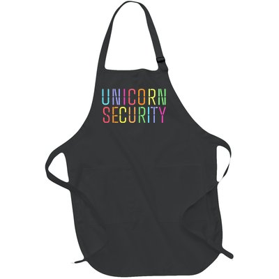 Funny Unicorn Security Halloween Mom Daughter Full-Length Apron With Pockets