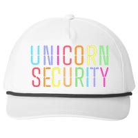 Funny Unicorn Security Halloween Mom Daughter Snapback Five-Panel Rope Hat