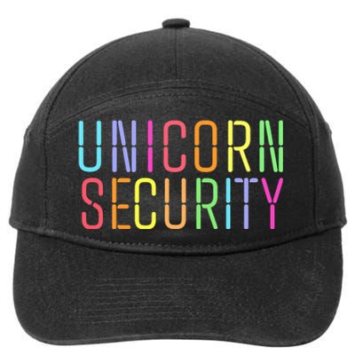 Funny Unicorn Security Halloween Mom Daughter 7-Panel Snapback Hat