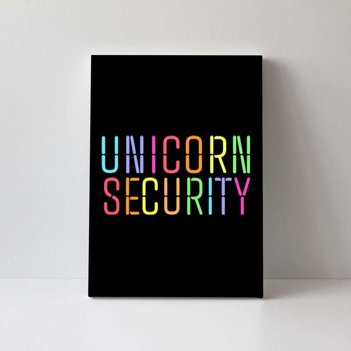 Funny Unicorn Security Halloween Mom Daughter Canvas