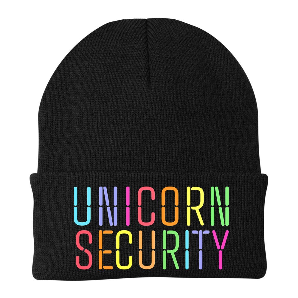 Funny Unicorn Security Halloween Mom Daughter Beanie