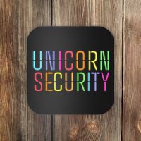 Funny Unicorn Security Halloween Mom Daughter Coaster