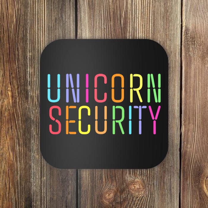 Funny Unicorn Security Halloween Mom Daughter Coaster