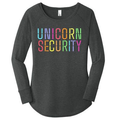 Funny Unicorn Security Halloween Mom Daughter Women's Perfect Tri Tunic Long Sleeve Shirt