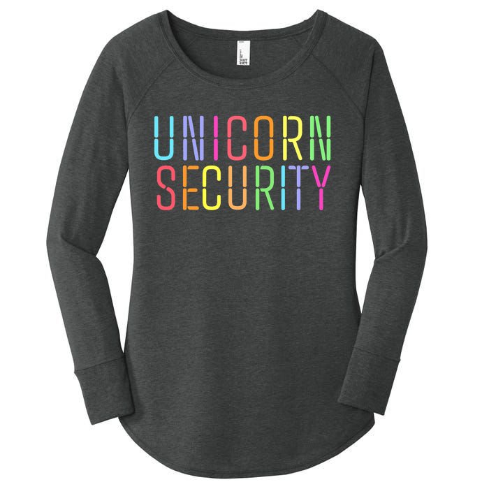 Funny Unicorn Security Halloween Mom Daughter Women's Perfect Tri Tunic Long Sleeve Shirt