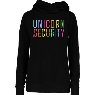 Funny Unicorn Security Halloween Mom Daughter Womens Funnel Neck Pullover Hood