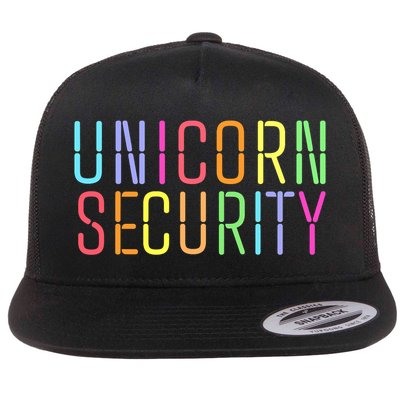 Funny Unicorn Security Halloween Mom Daughter Flat Bill Trucker Hat