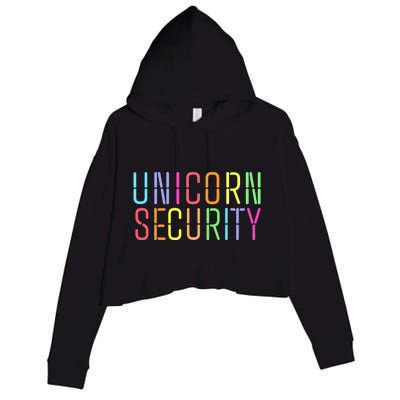 Funny Unicorn Security Halloween Mom Daughter Crop Fleece Hoodie