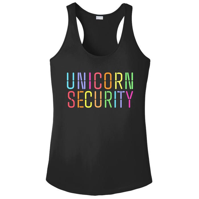 Funny Unicorn Security Halloween Mom Daughter Ladies PosiCharge Competitor Racerback Tank