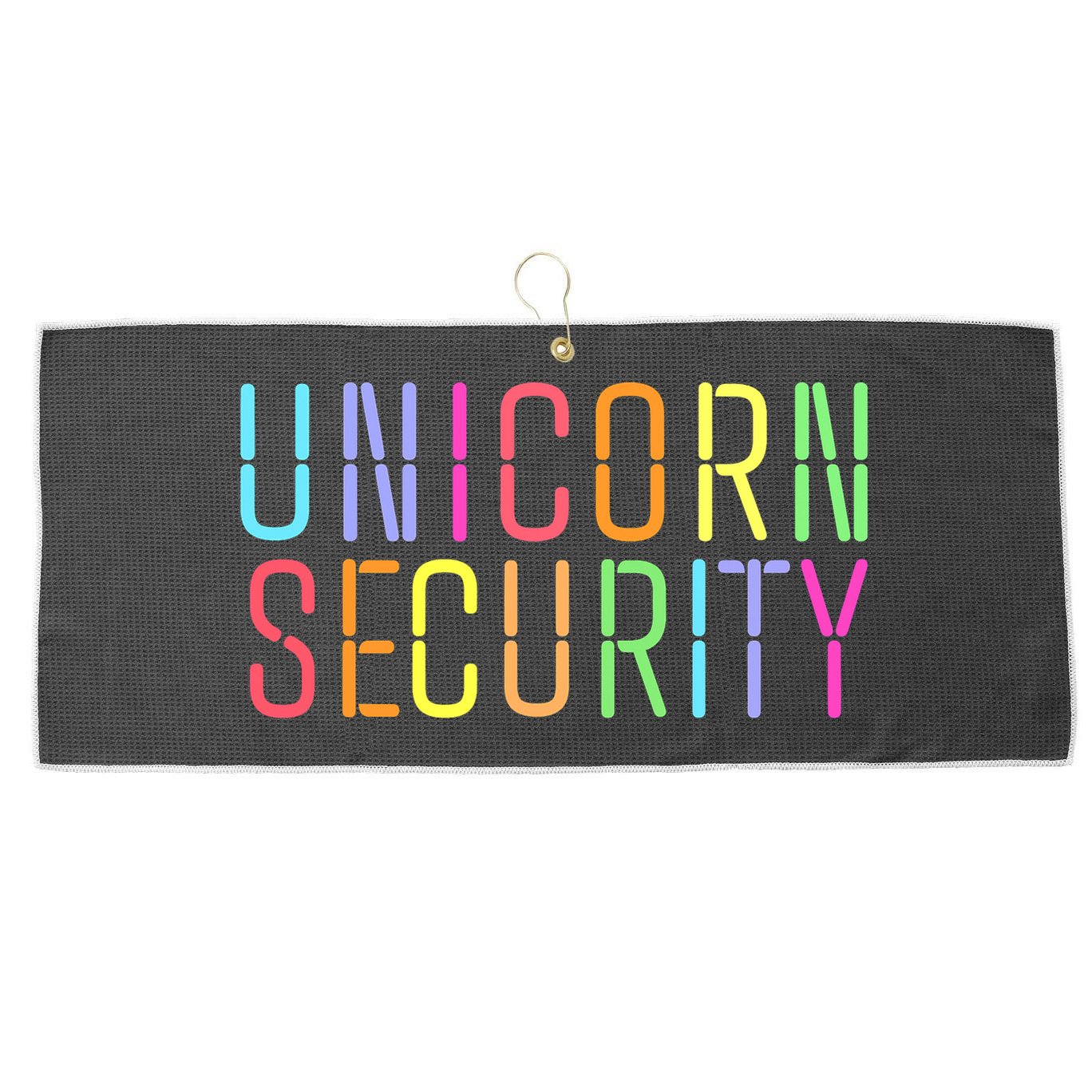 Funny Unicorn Security Halloween Mom Daughter Large Microfiber Waffle Golf Towel