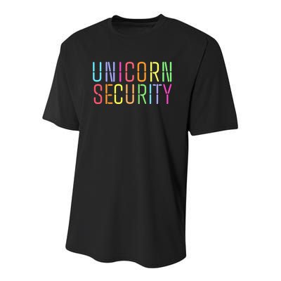 Funny Unicorn Security Halloween Mom Daughter Youth Performance Sprint T-Shirt