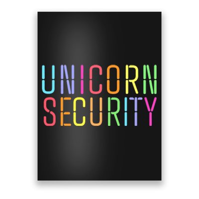 Funny Unicorn Security Halloween Mom Daughter Poster