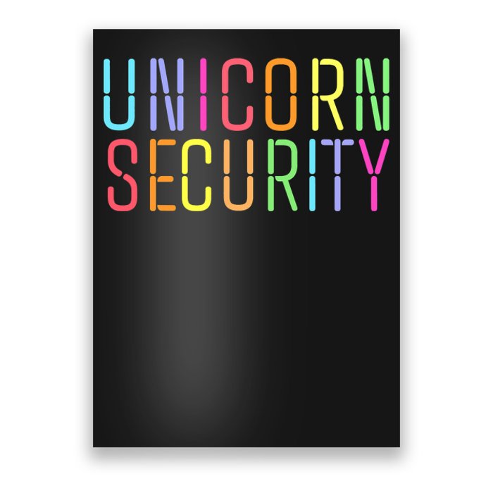 Funny Unicorn Security Halloween Mom Daughter Poster