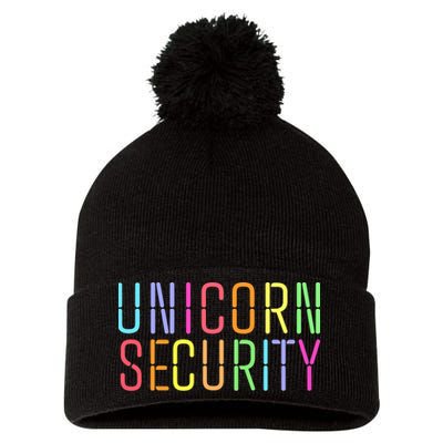Funny Unicorn Security Halloween Mom Daughter Pom Pom 12in Knit Beanie