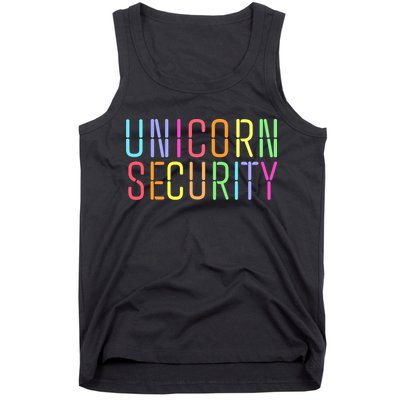 Funny Unicorn Security Halloween Mom Daughter Tank Top