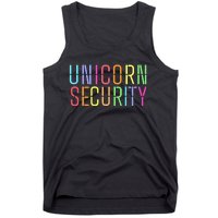 Funny Unicorn Security Halloween Mom Daughter Tank Top