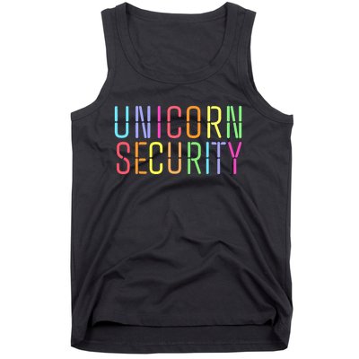 Funny Unicorn Security Halloween Mom Daughter Tank Top