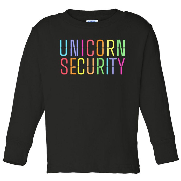 Funny Unicorn Security Halloween Mom Daughter Toddler Long Sleeve Shirt