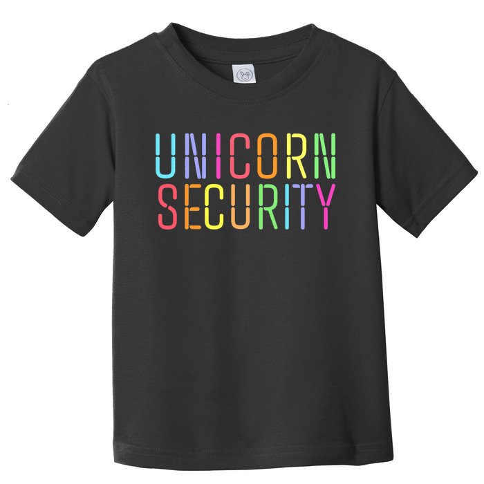 Funny Unicorn Security Halloween Mom Daughter Toddler T-Shirt