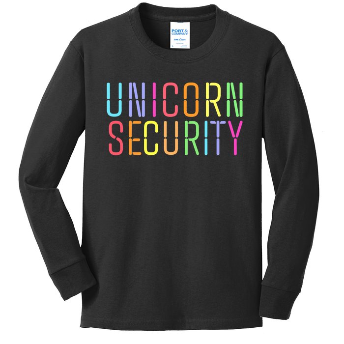 Funny Unicorn Security Halloween Mom Daughter Kids Long Sleeve Shirt